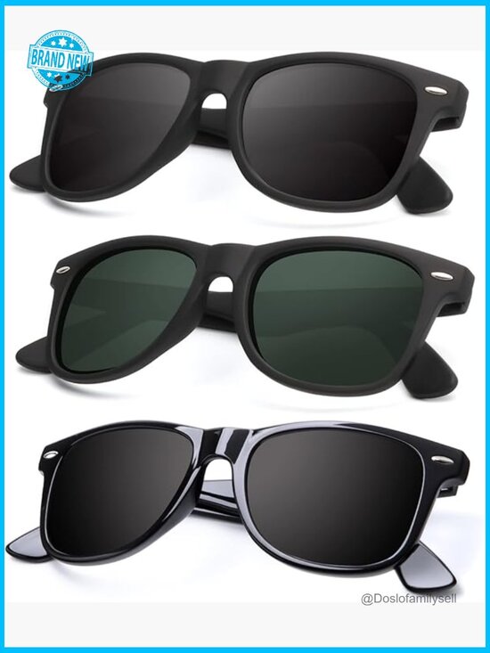 Polarized Sunglasses Matte Finish Mirror Lens UV Blocking Classic Retro Style main image 6